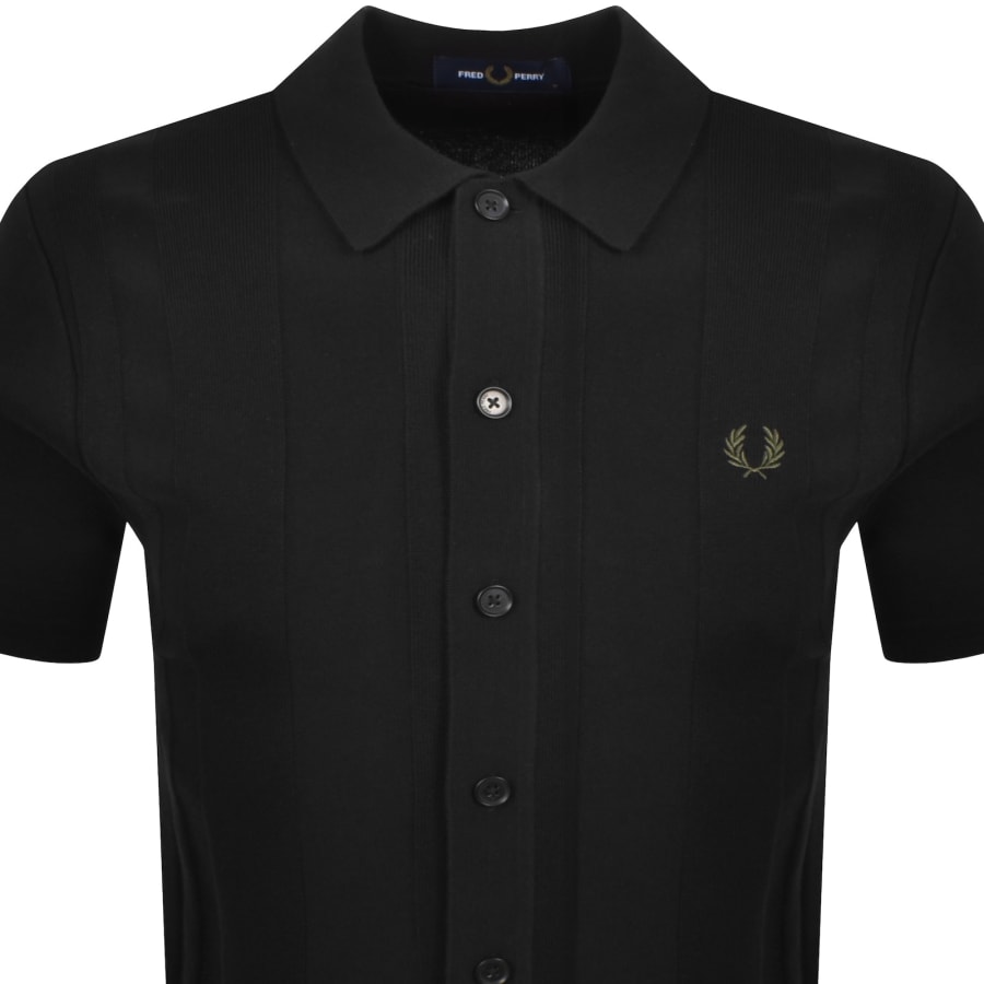 ◇FRED PERRY◇ Sharp Button Through Long Sleeve Polo Shirt 6 Button Through Long Sleeve Polo Shirt - Porridge Marl